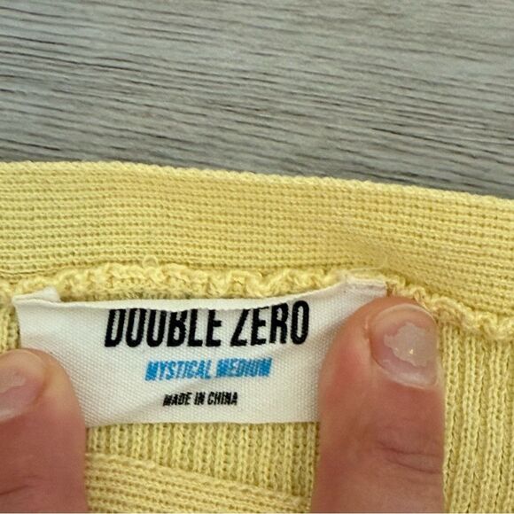Double Zero Mystical Ribbed Knit Cropped Tank Top Size Medium - Picture 5 of 6